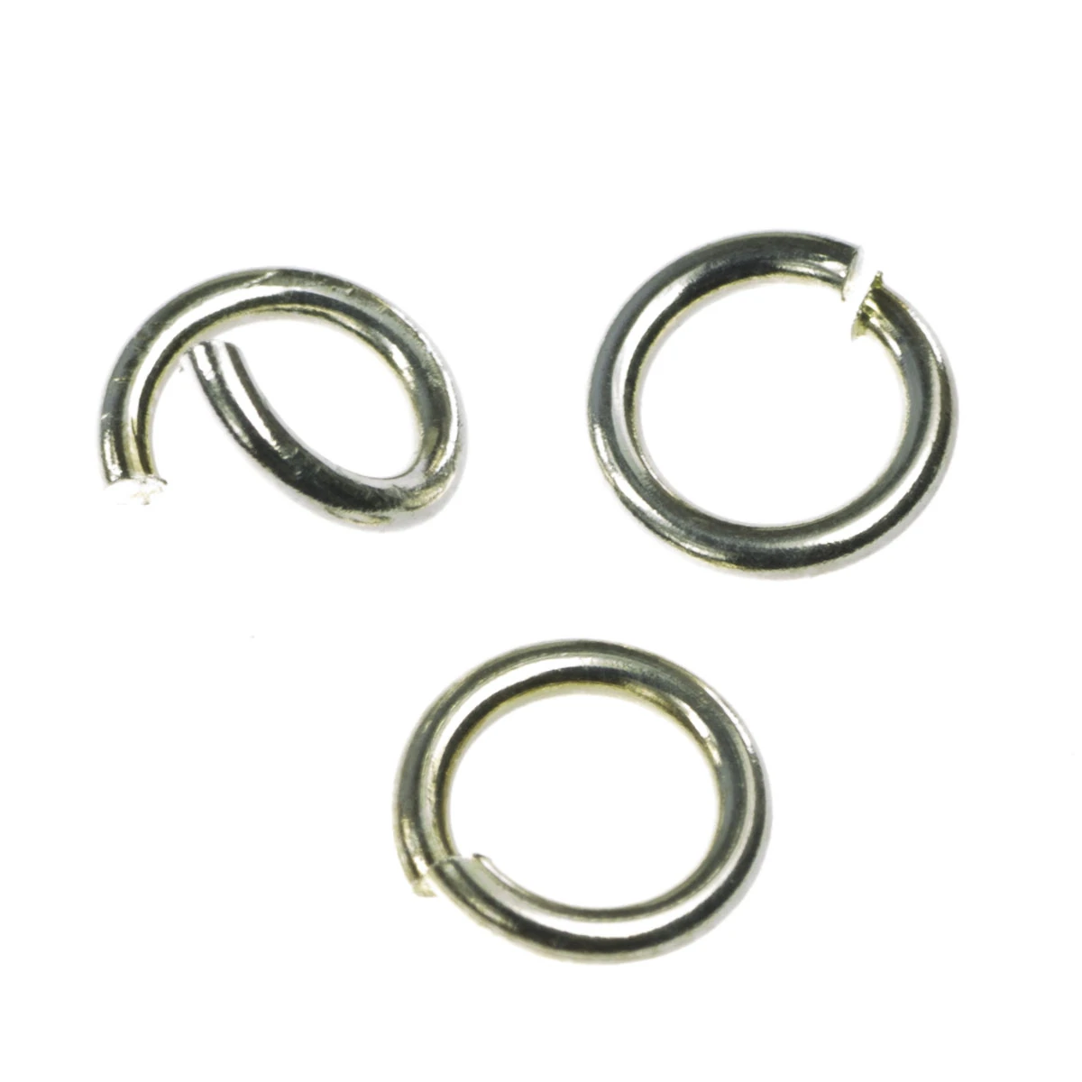 Zale, anouri - Zale deschise rotunde, alama placata cu argint, D 6 mm, gros. 1 mm