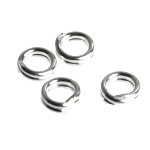 Accesorii argint - Zale duble, argint 925, diametrul 4 mm