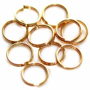 Accesorii metale comune - Zale duble aurii D 5mm