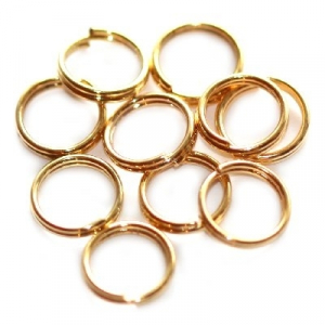 Accesorii metale comune - Zale duble aurii D 6 mm
