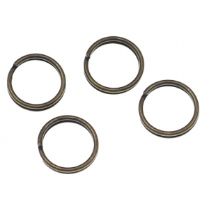 Accesorii metale comune - Zale duble bronz antichizat D 6 mm