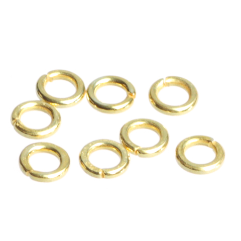 Zale si anouri - Zale inchise, argint 925 placat cu aur, grosime 1 mm, diametrul 3 mm