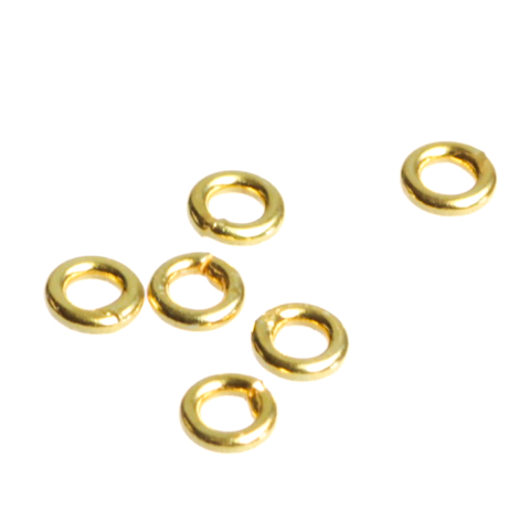 Zale si anouri - Zale inchise, argint 925 placat cu aur, grosime 1 mm, diametrul 4 mm