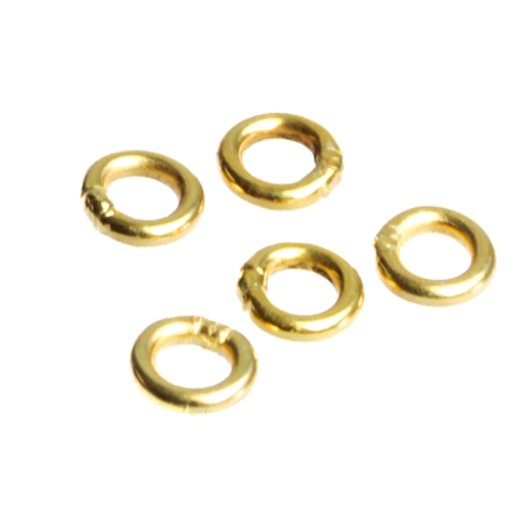 Zale si anouri - Zale inchise, argint 925 placat cu aur, grosime 1 mm, diametrul 4 mm