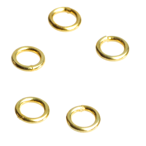 Zale si anouri - Zale inchise, argint 925 placat cu aur, grosime 1 mm, diametrul 5 mm