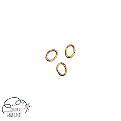 Accesorii metale comune - Zale ovale deschise 3x4 mm D 0.6 mm alama placata aur 24K