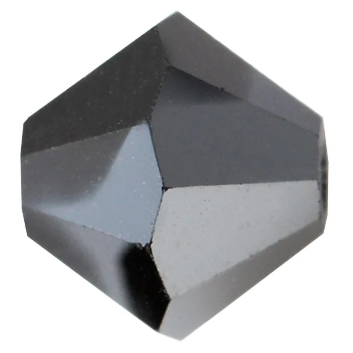 Cristale biconice Preciosa 4 mm jet Hematite-h