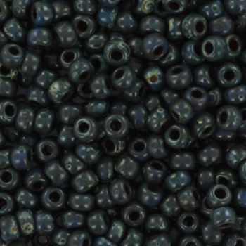 Miyuki rocailles 8 0 opaque picasso dark teal 8-4516