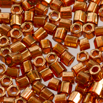 Toho Hexagon 8 0 Gold-Lustered African Sunset