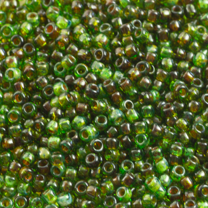 Toho Round 11 0 HYBRID Transparent Peridot - Picasso