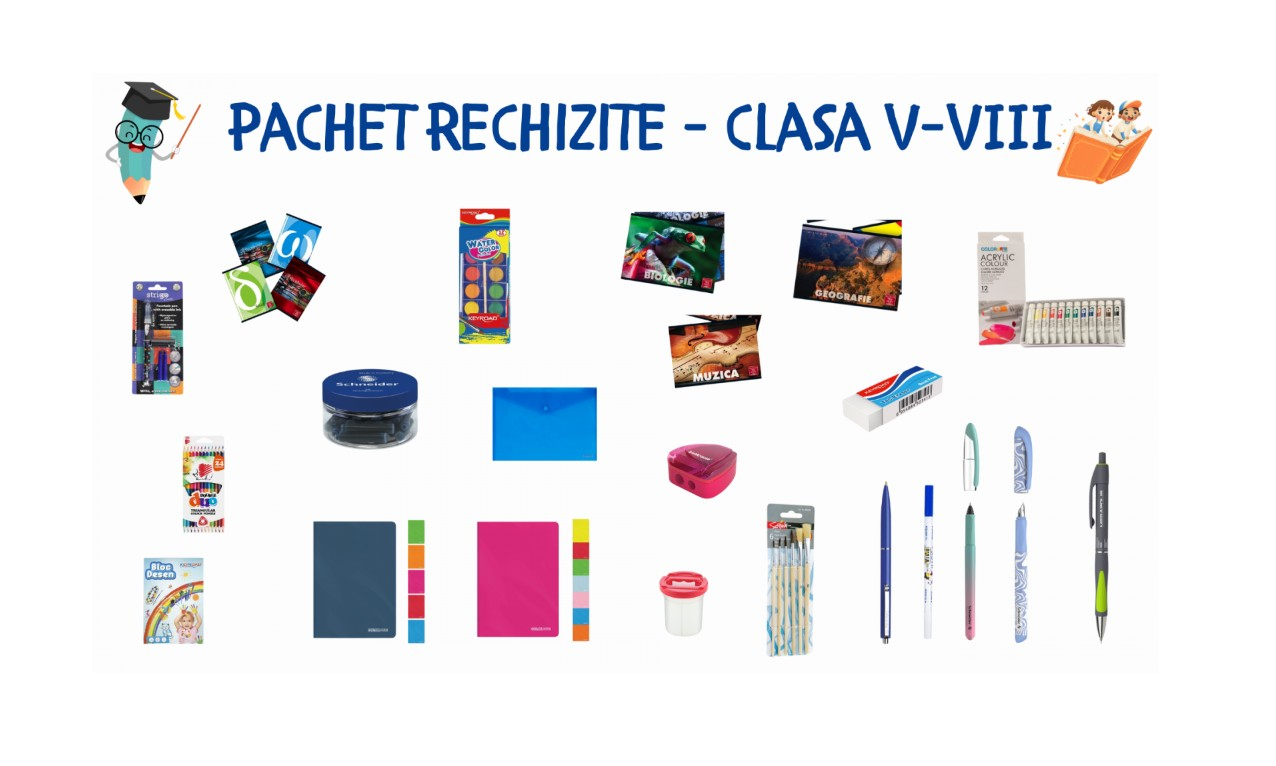 Rechizite pentru Clasele V-VIII (Gimnaziu)