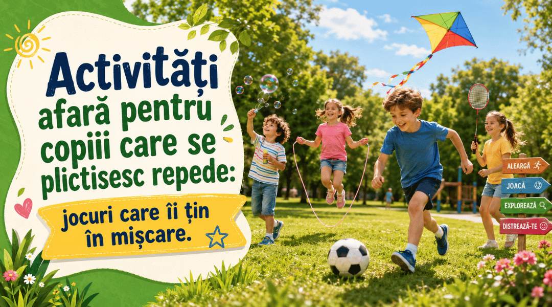 Activități afară pentru copiii care se plictisesc repede