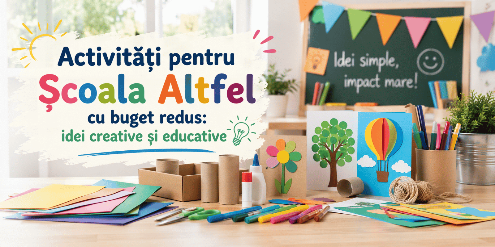 Activități pentru Școala Altfel cu buget redus