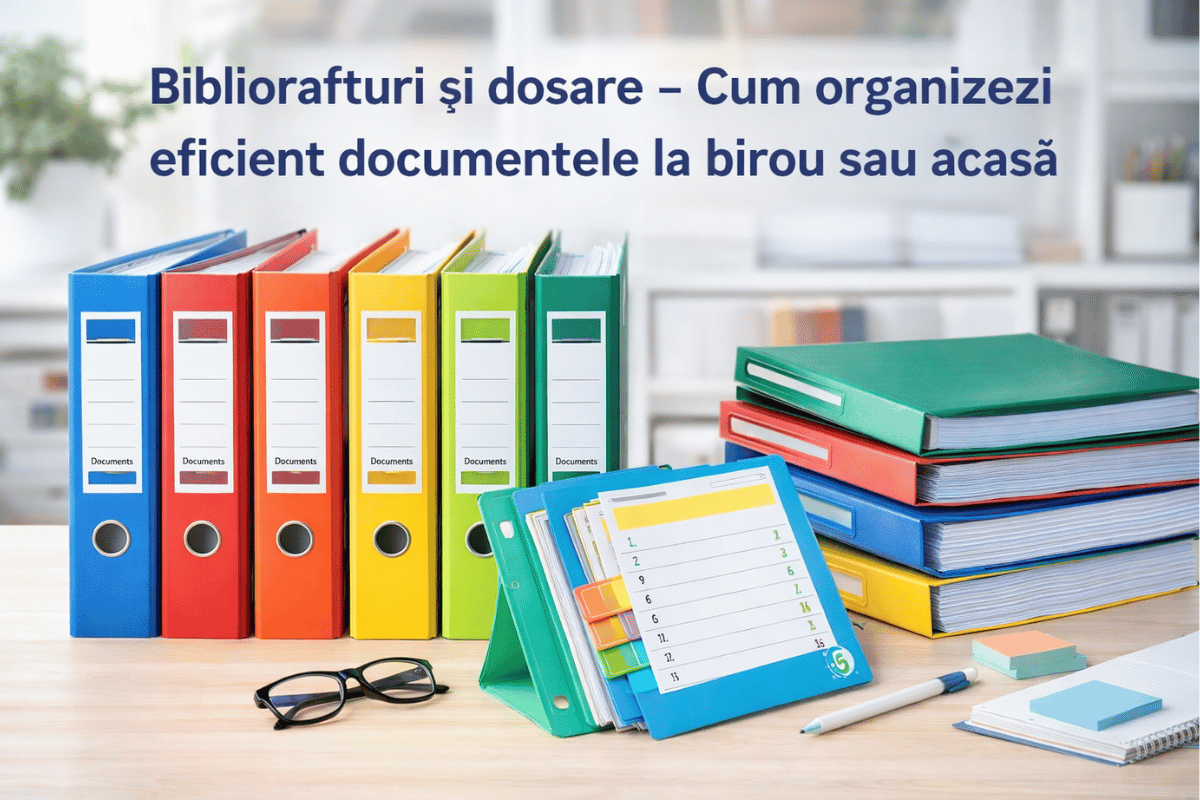 Bibliorafturi și dosare – Cum organizezi eficient documentele la birou sau acasă