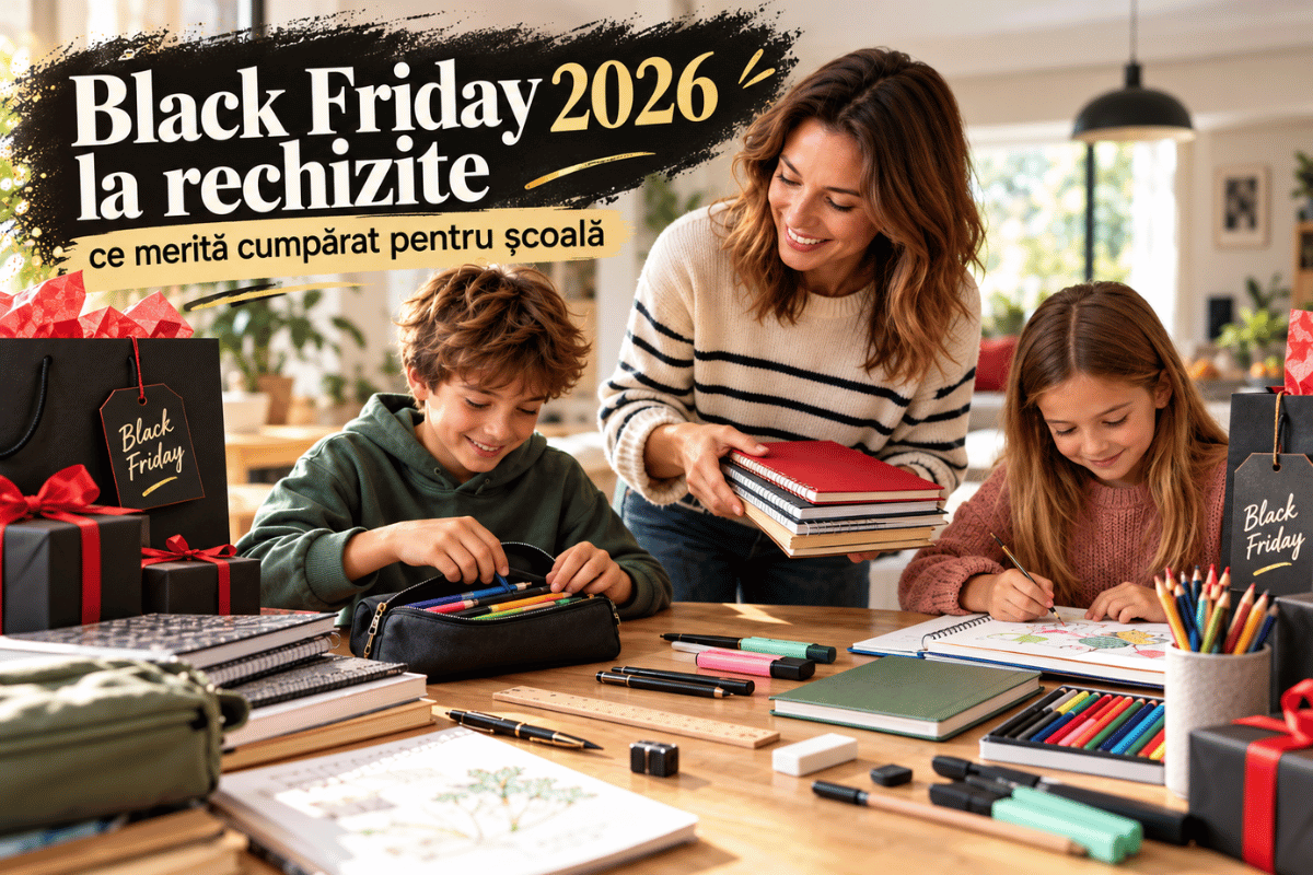 Black Friday 2026 la rechizite: ce merită cumpărat pentru școală