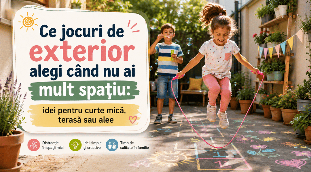 Jocuri de exterior pentru spațiu mic: curte, terasă, alee