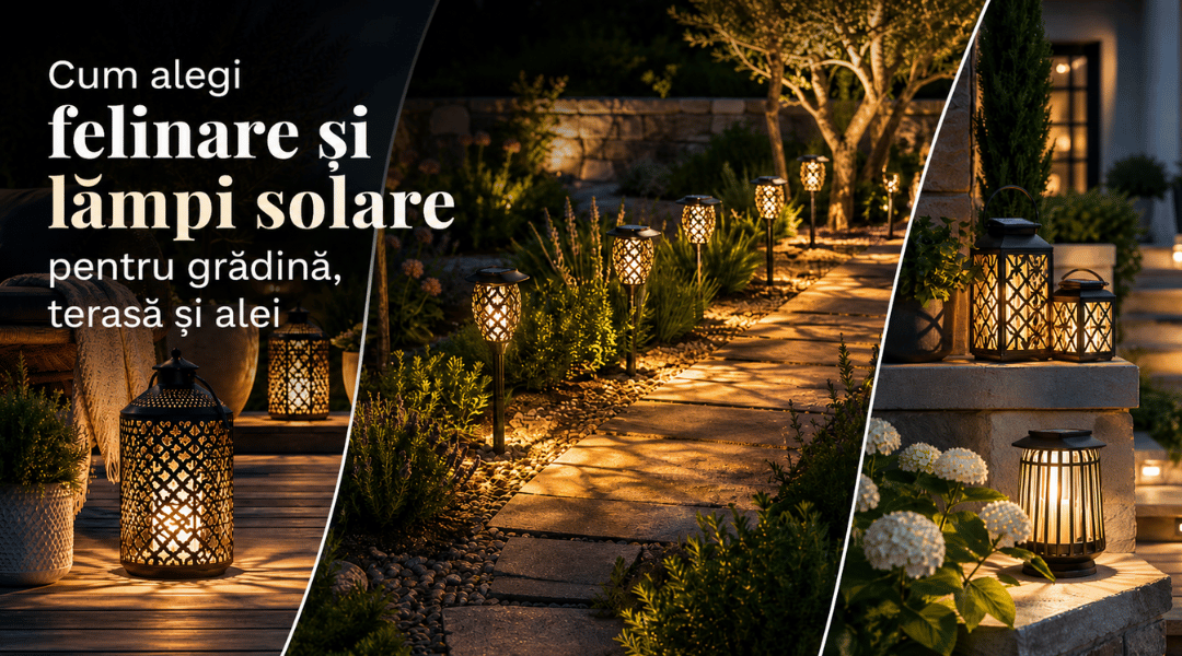 Cum alegi felinare și lămpi solare pentru exterior