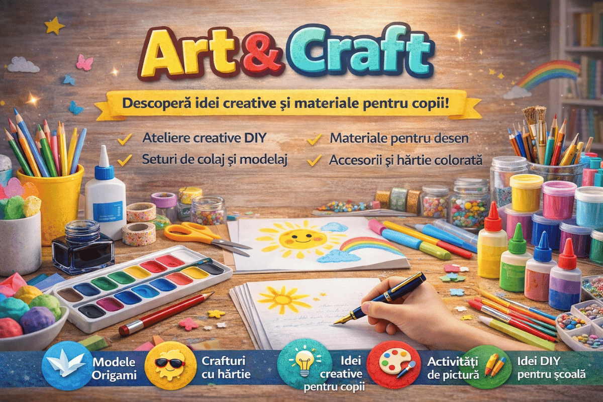 Articole Art & Craft – Cum alegi materialele potrivite pentru creativitate, joacă și dezvoltare