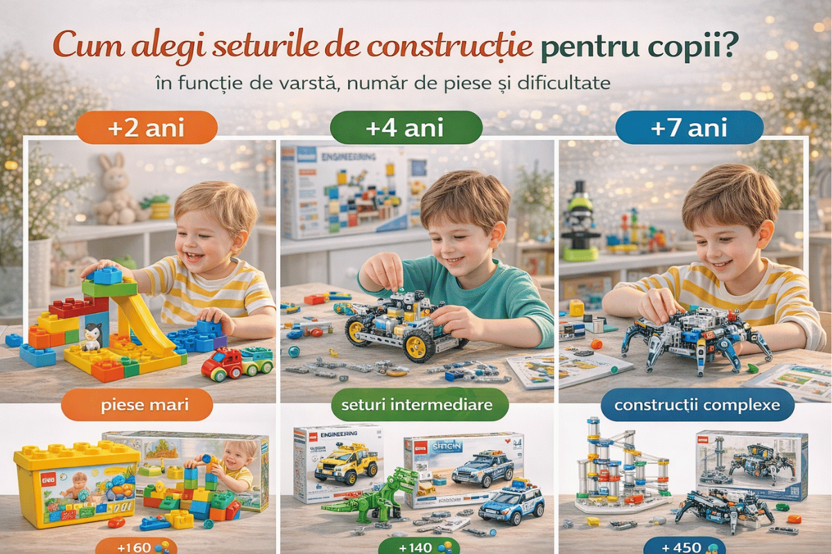 Cum alegi seturile de construcție pentru copii în funcție de vârstă, număr de piese și dificultate