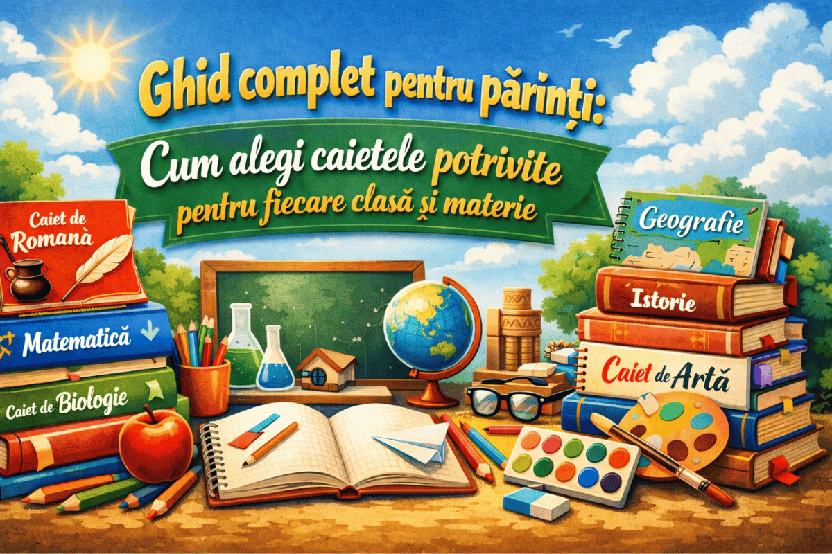 Ghid complet pentru părinți: cum alegi caietele potrivite pentru fiecare clasă și materie