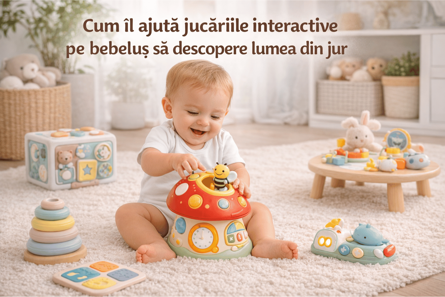 Cum îl ajută jucăriile interactive pe bebeluș să descopere lumea din jur