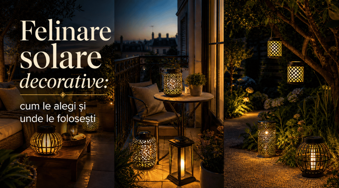 Felinare solare decorative pentru exterior