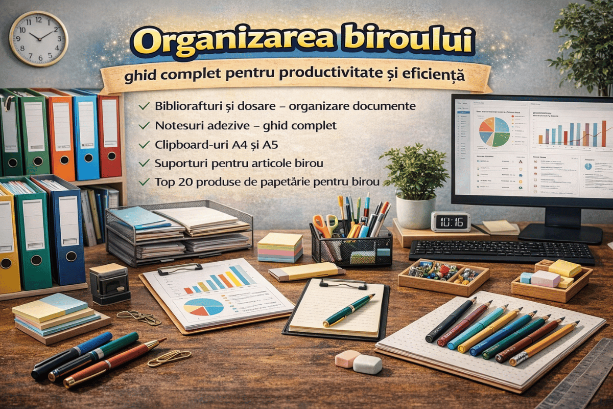 Organizarea biroului – ghid complet pentru productivitate și eficiență