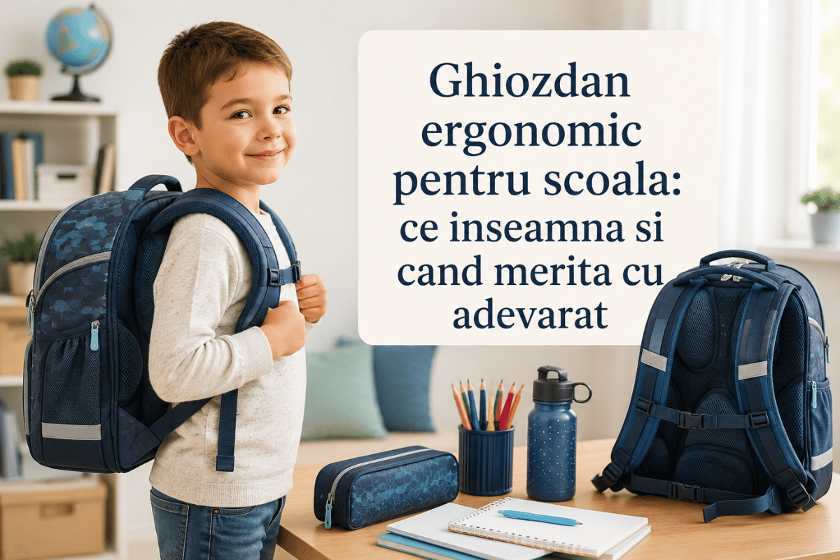 Ghiozdan ergonomic pentru scoala: ce inseamna