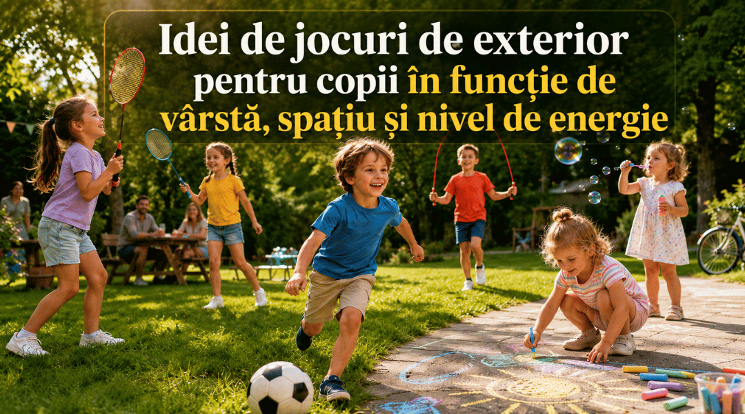 Idei de jocuri de exterior pentru copii