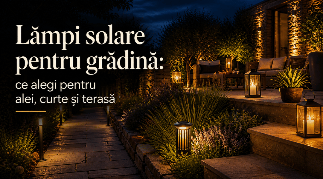 Lămpi solare pentru grădină: ce alegi pentru exterior