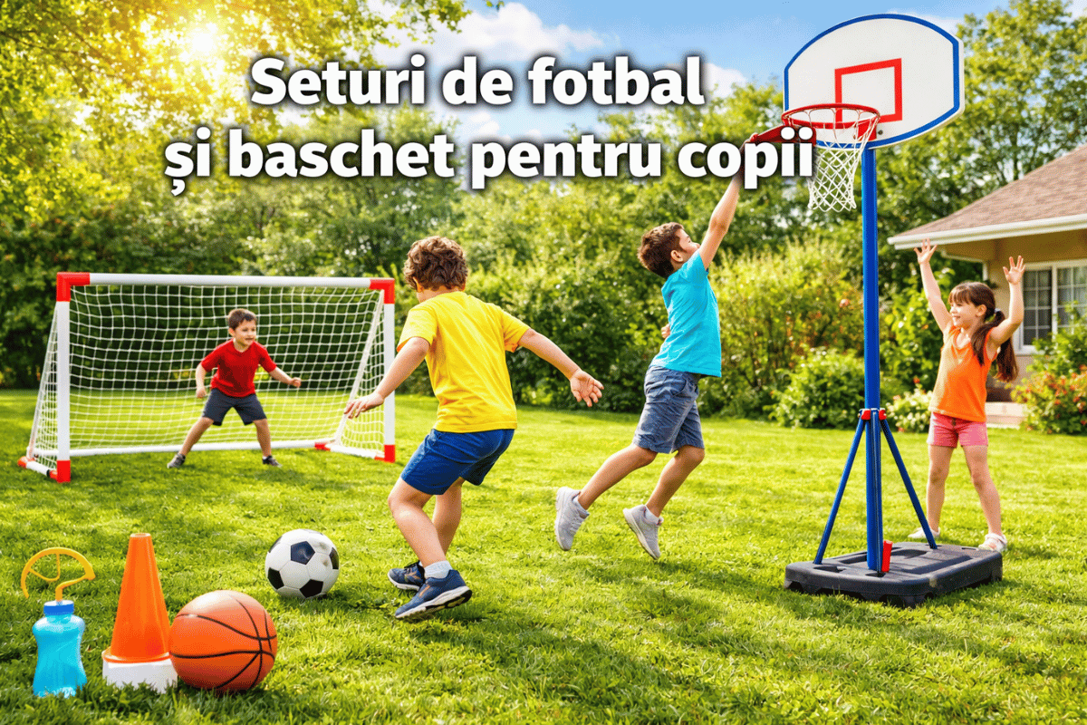 Seturi de fotbal și baschet pentru copii – cum alegi jocurile sportive potrivite pentru exterior