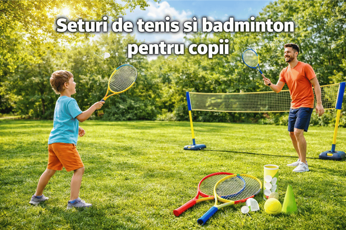 Seturi de tenis și badminton pentru copii – ghid complet pentru joacă activă în aer liber