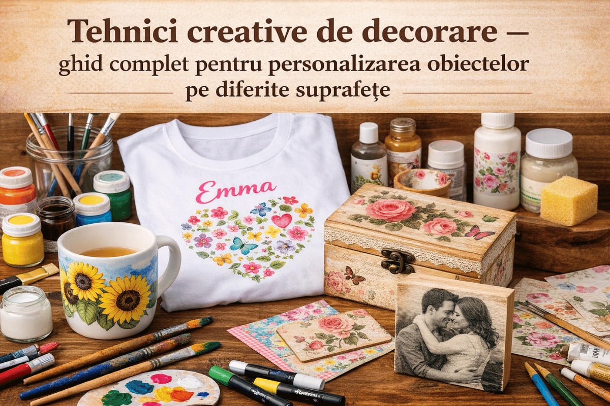 Tehnici creative de decorare – ghid complet pentru personalizarea obiectelor pe diferite suprafețe