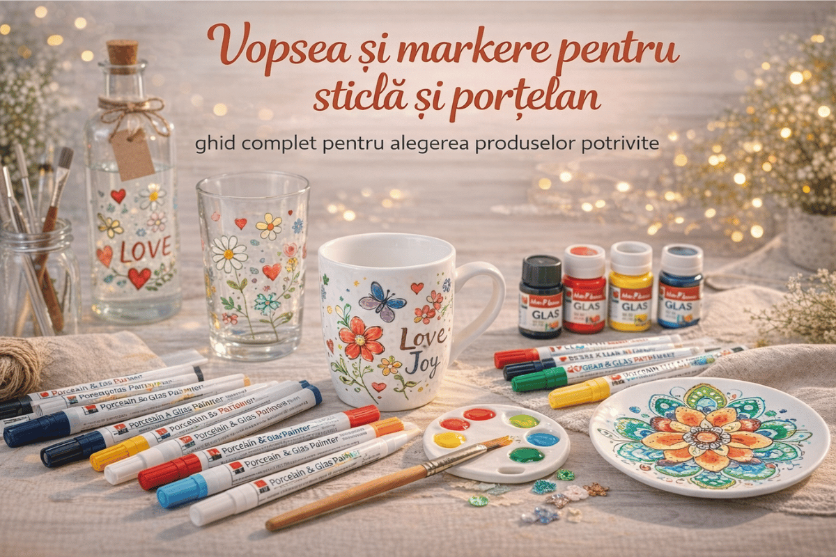 Vopsea și markere pentru sticlă și porțelan – ghid complet pentru alegerea produselor potrivite