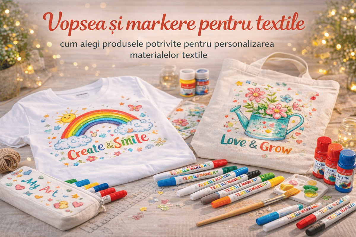 Vopsea și markere pentru textile – cum alegi produsele potrivite pentru personalizarea materialelor textile