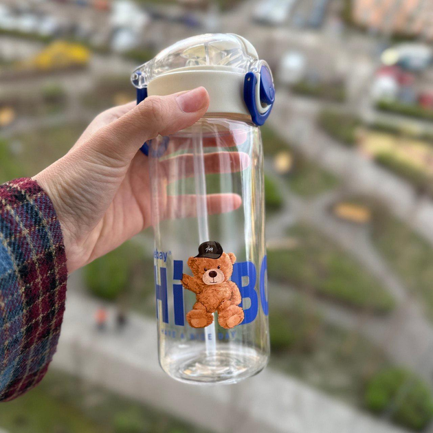 Bidon de apa pentru copii,albastru,plastic, 500 ml [2]