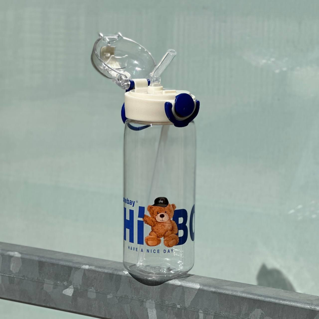 Bidon de apa pentru copii,albastru,plastic, 500 ml [3]
