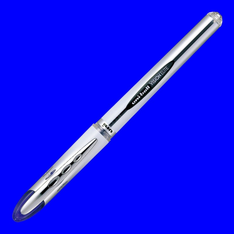 Roller reincarcabil Uni-ball Vision Elite UB-200, 0.8mm, corp gri, detalii in culoarea scrisului [1]