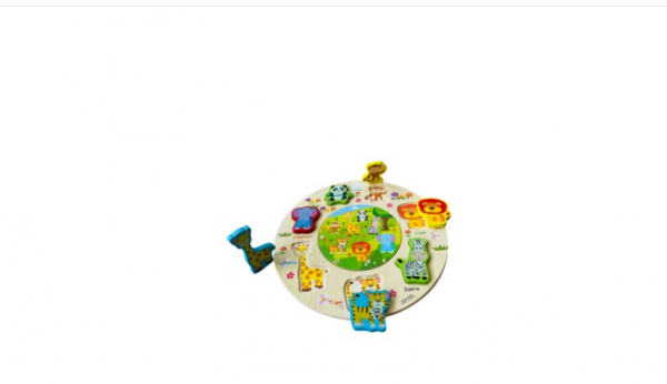 Puzzle rotund 3D incastru din lemn [2]