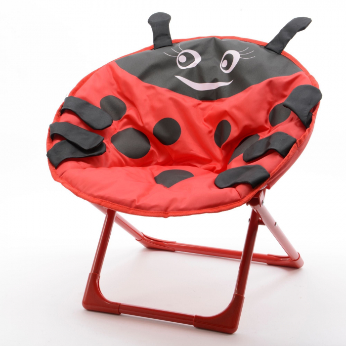 Scaun tip fotoliu pentru copii, Design Gargarita, Rosu-Negru [2]