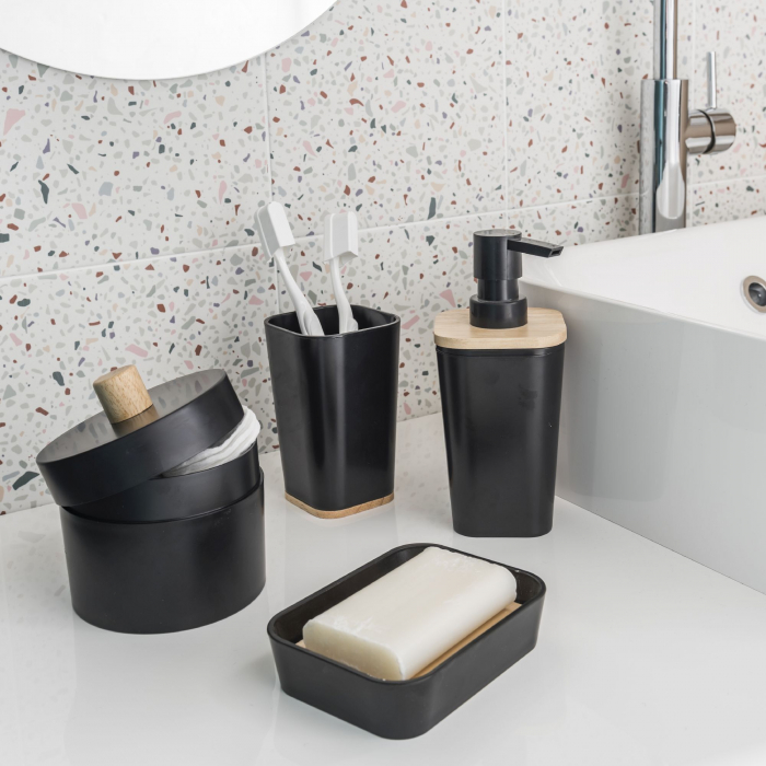 Set 6 accesorii pentru baie- Negru Mat [2]