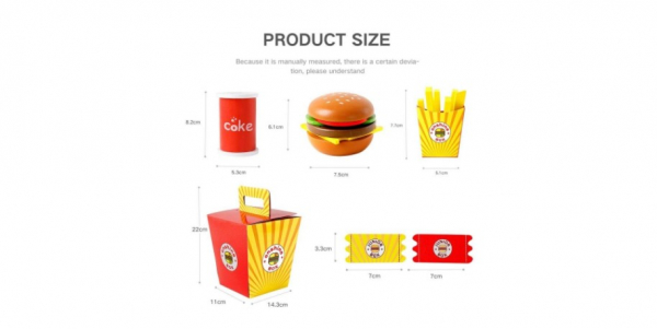 Set de hamburger din lemn cu cartofi prajiti [2]