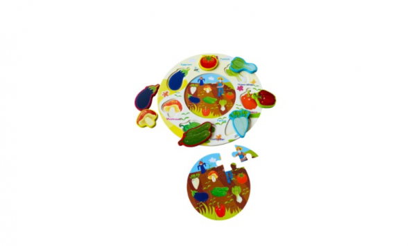 Puzzle rotund 3D incastru din lemn [2]