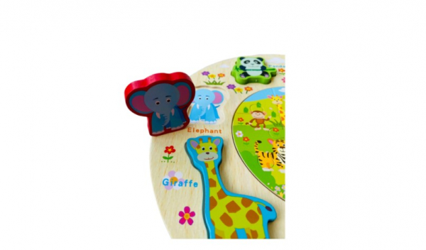 Puzzle rotund 3D incastru din lemn [3]