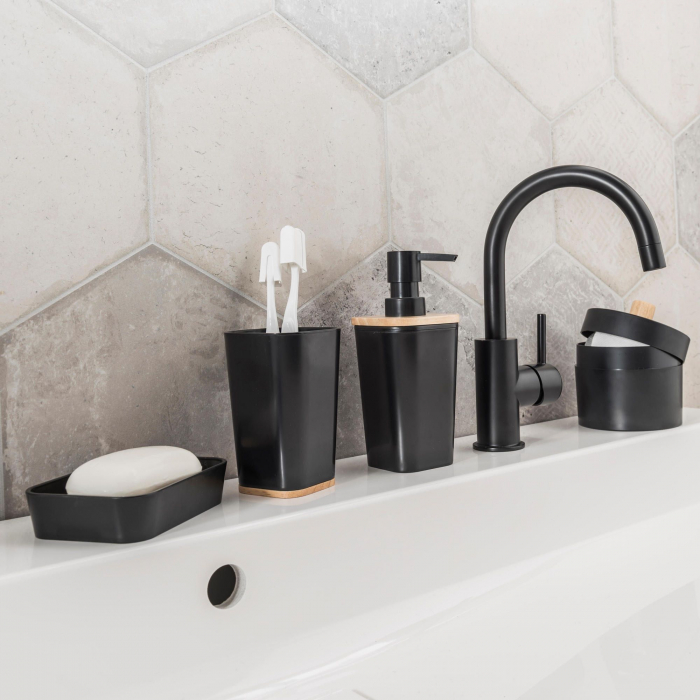 Set 6 accesorii pentru baie- Negru Mat [3]