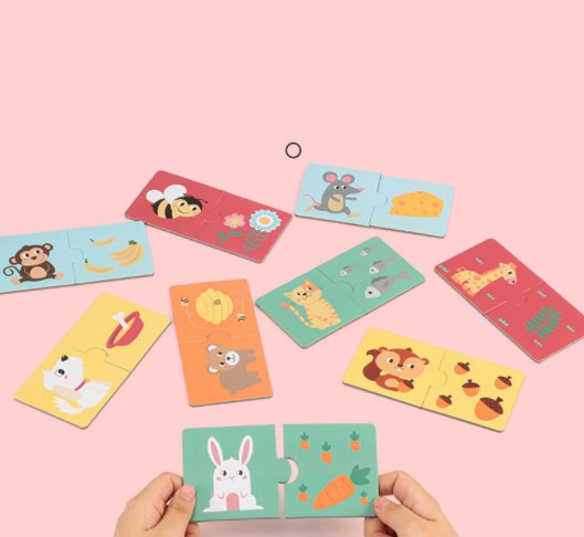 Puzzle educativ de asociere Ce mananca animalele [2]