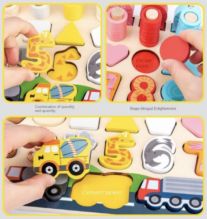 Joc Educativ Logaritmic 7 in 1 Incastru Numere [4]