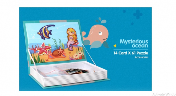 Carte magnetica pentru copii Mica Sirena si Vietati Marine [5]