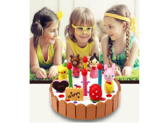 Tort aniversar de jucarie din lemn [6]