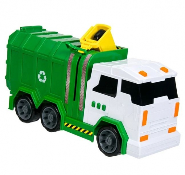 Camion de gunoi cu cos de gunoi, sunete si lumini realiste